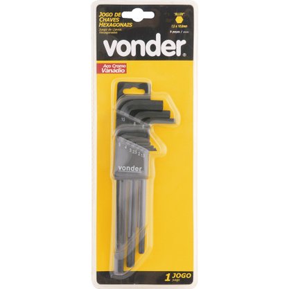Jogo De Chave Allen 1,5mm A 10mm 9 Peças Longa Crv VONDER