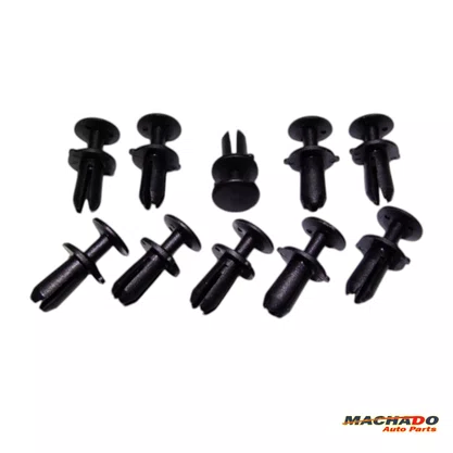 Kit 10 Grampo Presilha Parabarro e Parachoque Linha VW Jetta Golf Passat Saveiro Tiguan Up