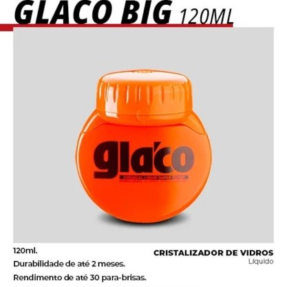 Kit 2 Unidades Glaco Big 120ml SOFT99 Cristalizador e Repelente Para Vidros