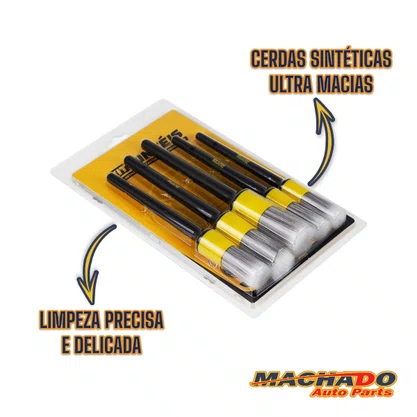 Kit 5 Pinceis Detalhamento Interno Macio Rotta