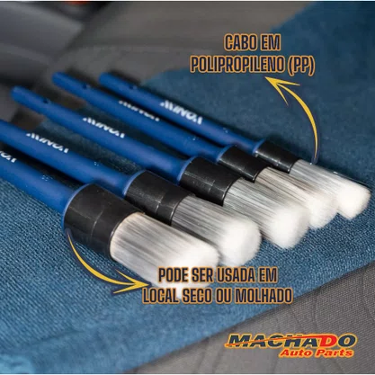 Kit 5 Pincéis Detalhamento Interno VONIXX