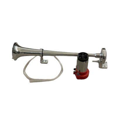 kit Buzina Maritima Cromada Com Mangueira e Compressor 12V 