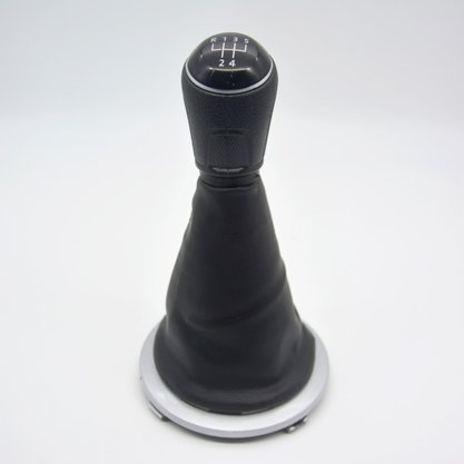 Kit Coifa Com Bola De Cambio Com Aro Prata Gol G5 09/12  Gol G6 13/16 Voyage 09/12  Saveiro 13/15