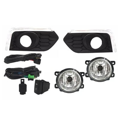 Kit Farol Auxiliar Milha City 2018 2019  Com Grades Moldura Cromado Botão Modelo Original