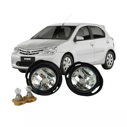 Kit Farol Auxiliar Milha Etios Hatch Sedan 2012 a 2016 Kit Completo
