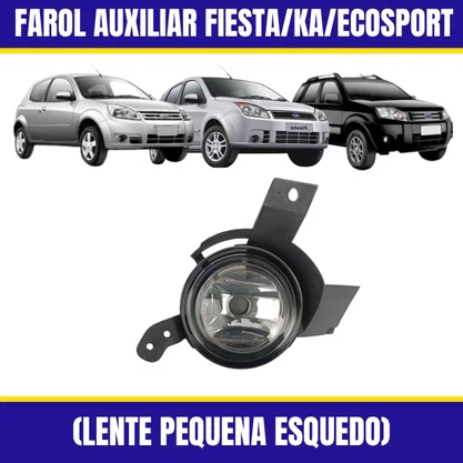 Kit Farol Auxiliar Milha Fiesta 2007 a 2009 Ka 2008 a 2011 Kit Completo