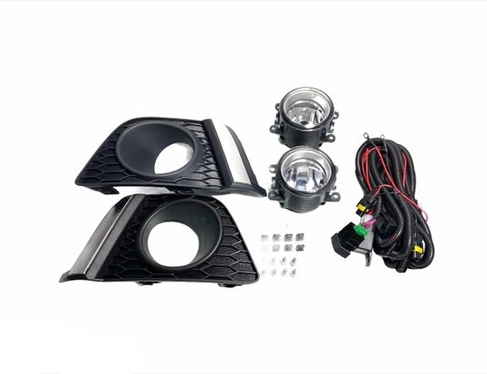 Kit Farol Auxiliar Milha Fit 2015 a 2017 Com Molduras Botão Modelo Original 