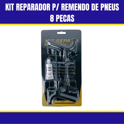 KIT Reparador P/ Remendo De Pneus 8 Pecas
