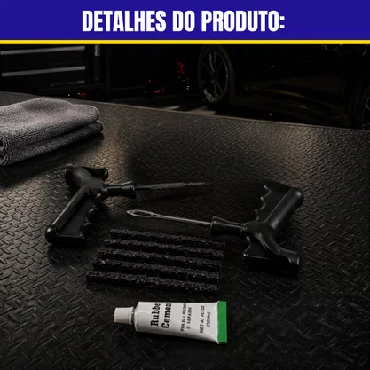 KIT Reparador P/ Remendo De Pneus 8 Pecas