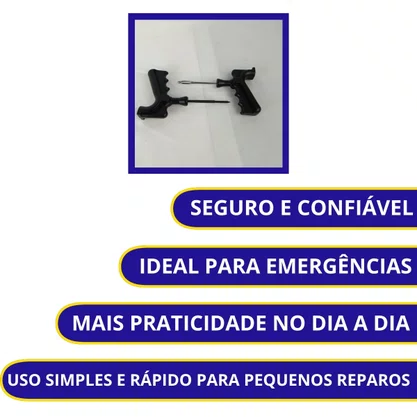 Kit Reparo Remendo Pneu Moto Carro Sem Camara