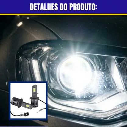 Lampada Automotiva Headlight Nano S14X Led 12V 6500K H3 Com 2 Unidades