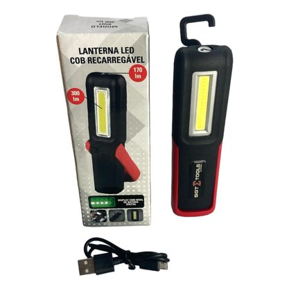 Lanterna De Mão Led Cob Recarregável 10W 300LM SIGMA