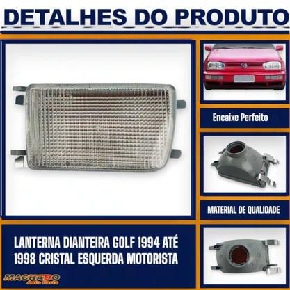 Lanterna Dianteira Golf 1994 a 1998 Cristal Esquerda FITAM