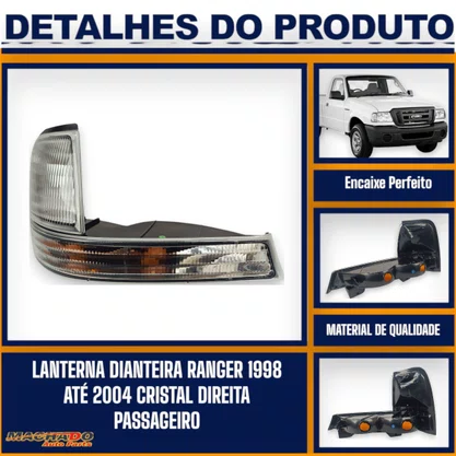 Lanterna Dianteira Ranger 1998 a 2004 Cristal Direita FITAM