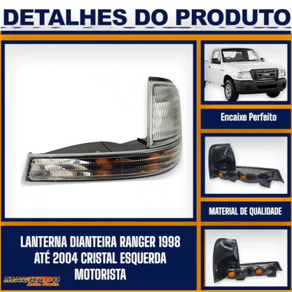 Lanterna Dianteira Ranger 1998 a 2004 Cristal Esquerda FITAM