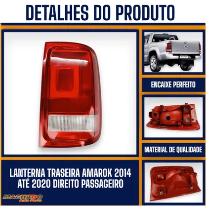 Lanterna Traseira Amarok 2014 a 2020 Direita Caroneiro - FITAM Modelo CIBIÉ