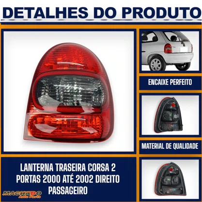 Lanterna Traseira Corsa 2000 a 2002 2 Portas Direita - FITAM