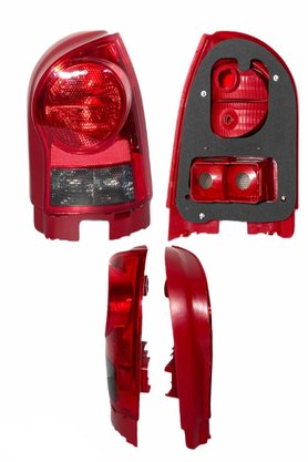Lanterna Traseira Gol G4 2006 a 2014 Carcaca Vermelha Bicolor Fume Lado Esquerdo Motorista FITAM