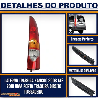 Lanterna Traseira Kangoo 2008 a 2018 1 Porta Traseira Lado Esquerdo Motorista - FITAM