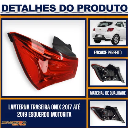 Lanterna Traseira Onix 2017 a 2019 Bicolor Lado Esquerdo Motorista - FITAM