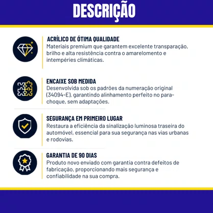Lanterna Traseira Parachoque C3 AirCross Picasso 2010 a 2015 Lado Direito Passageiro - FITAM