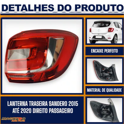 Lanterna Traseira Parachoque Peugeot Sedan SW 2008 a 2013 Lado Direito Passageiro FITAM