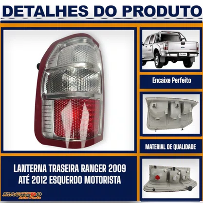 Lanterna Traseira Ranger 2009 a 2012 Lado Esquerdo Motorista - FITAM
