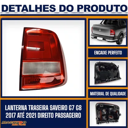 Lanterna Traseira Saveiro G7,G8 2017 a 2021 Bicolor Direita FITAM