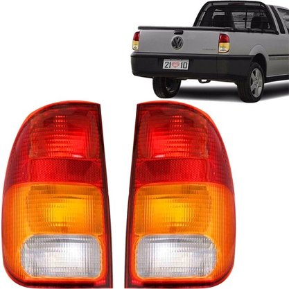 Lanterna Traseira Saveiro GII GIII 95 a 05 Tricolor Direita