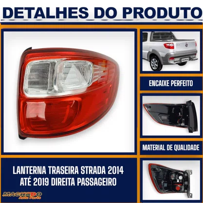 Lanterna Traseira Strada 2014 a 2019 Lado Direito Passageiro FITAM