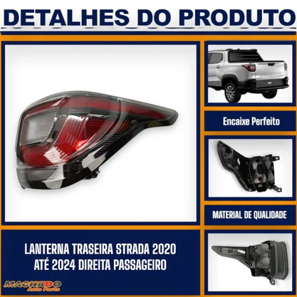 Lanterna Traseira Strada 2020 a 2024 Lado Direito passageiro