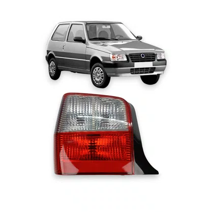 Lanterna Traseira Uno 2004 a 2010 Fumê Claro Lado Esquerdo Motorista FITAM