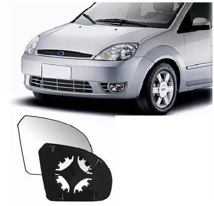 Lente C/ Base Refil Retrovisor Fiesta Ka 2002 a 2014 Direito Caroneiro 