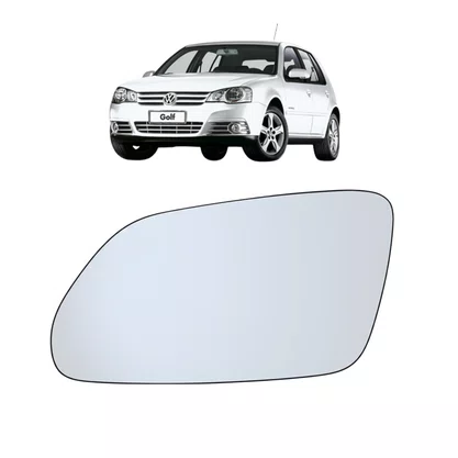 Lente C/ Base Refil Retrovisor Golf 2007 a 2011 Esquerdo