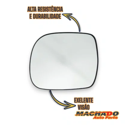 Lente C/ Base Refil Retrovisor Hilux 2005 a 2015 Esquerdo