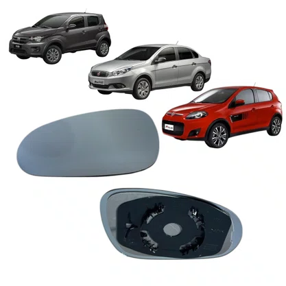 Lente C/ Base Refil Retrovisor Palio Attractive Grand Siena Mobi 2012 a 2018 Esquerdo Motorista METAGAL Lente C/ Base Refil Retrovisor Palio Attractive Grand Siena Mobi 2012 a 2018 Esquerdo Motorista METAGAL