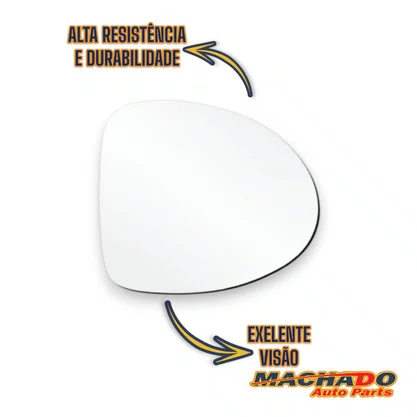 Lente Refil Retrovisor Clio 2013 a 2017 Lado Direito