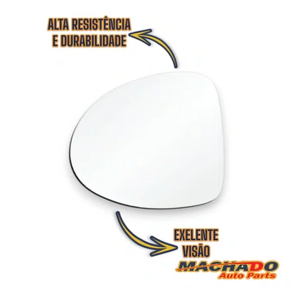 Lente Refil Retrovisor Clio 2013 a 2017 Lado Esquerdo