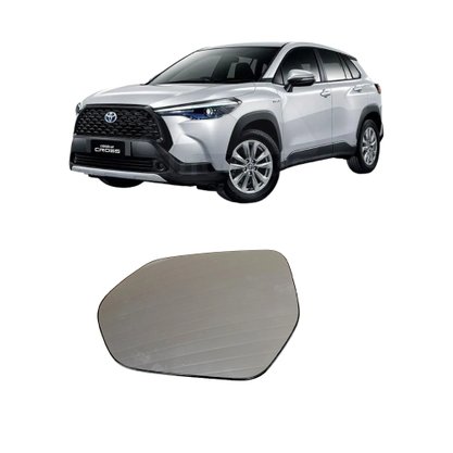 Lente Refil Retrovisor Corolla Cross 2022 a 2024 Lado Esquerdo Motorista