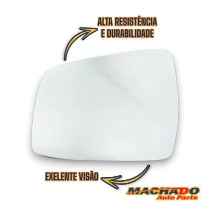 Lente Refil Retrovisor Frontier 2003 a 2007 Lado Esquerdo