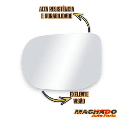 Lente Refil Retrovisor Honda Fit 2004 a 2008 Lado Esquerdo