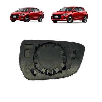 Lente Refil Retrovisor Onix 2020 a 2024 Lado Direito Caroneiro FLABEG