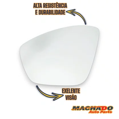 Lente Refil Retrovisor Peugeot 208 2012 a 2018 Lado Esquerdo