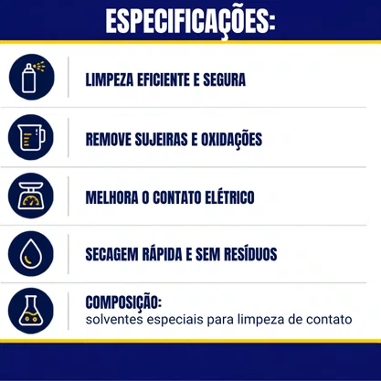 Limpa Contato Elétrico Spray Premium 250ml GT2000