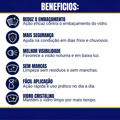 Limpa Vidros Anti Embacantes Easytech 500ML