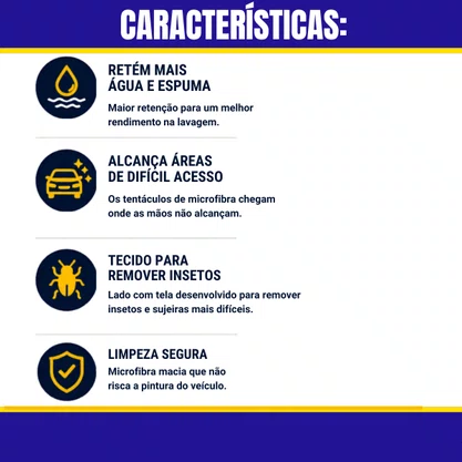 Luva de Microfibra Com Tentaculos 