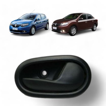 Maçaneta Interna Porta Dianteira/Traseira Direita Preto Logan Sandero 2015 a 2021