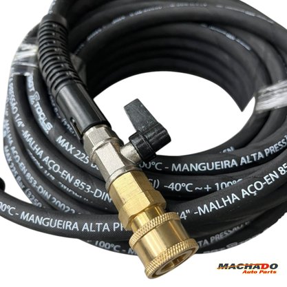 Mangueira Trama Aço M22/14 x Engate Rápido Para Lavadora Alta Pressão 12M SIGMA