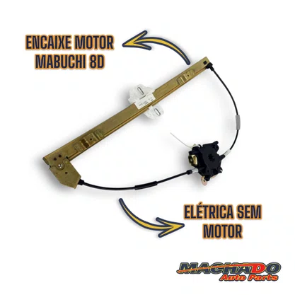 Máquina de Vidro Dianteira Elétrica Mabuchi Gol 2 Portas G2 G3 G4 2000 a 2014 Direito Caroneiro