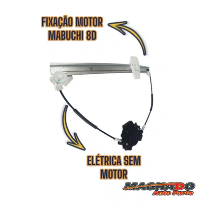 Máquina de Vidro Dianteira Elétrica Mabuchi Gol 2 Portas G2 G3 G4 2000 a 2014 Esquerdo Motorista